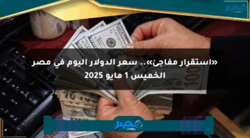 «استقرار مفاجئ».. سعر الدولار اليوم في مصر الخميس 1 مايو 2025